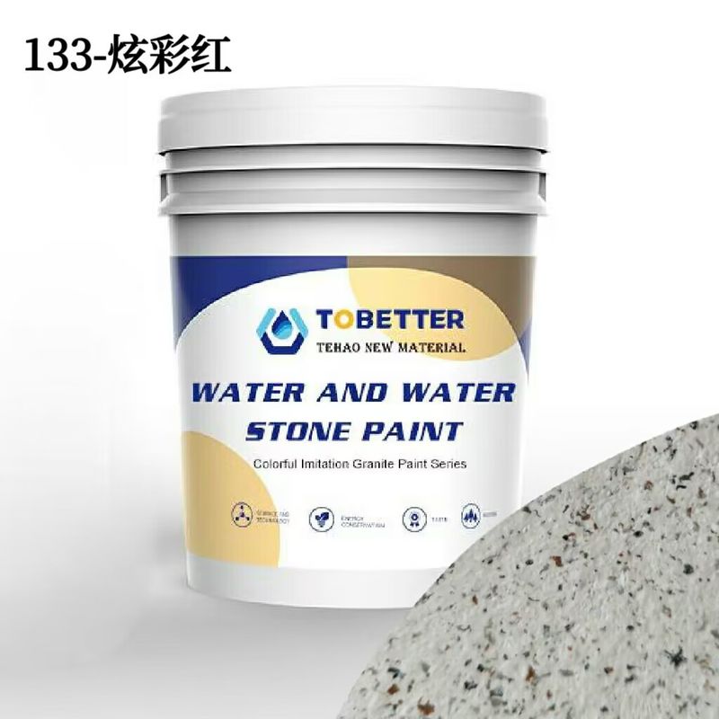 Vernice da parete in pietra esterna a base d'acqua resistente alle intemperie liquido 133-rosso abbagliante
